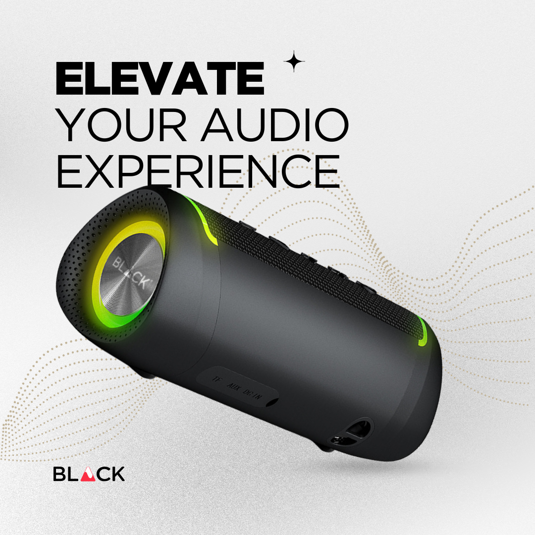 BLACK BassBox 2 Wireless Bluetooth Speaker, 12W, Upto 9H Playtime, 1 Yr Warranty