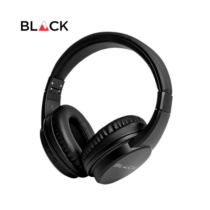 BLACK BassHead Wireless Bluetooth Headphone with mic, Upto 30H Playtime, 1Yr Warranty