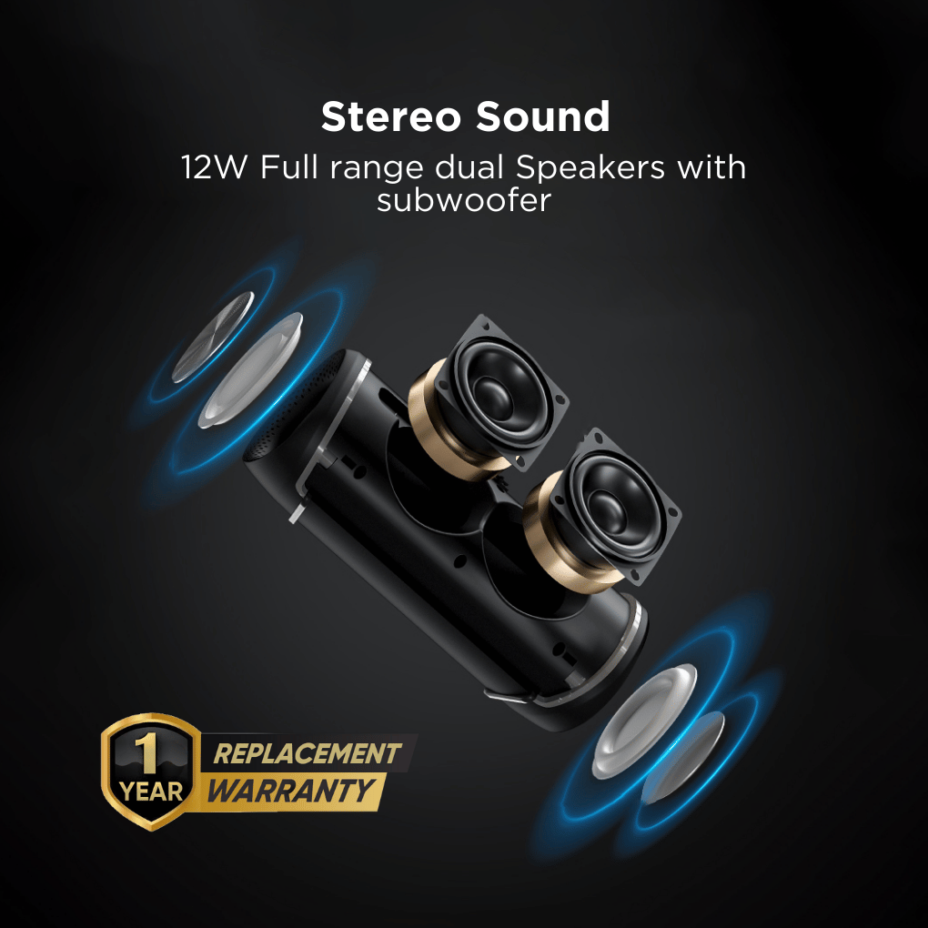 BLACK BassBox 2 Wireless Bluetooth Speaker, 12W, Upto 9H Playtime, 1 Yr Warranty