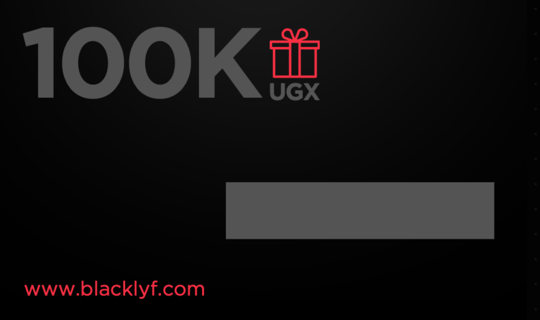 BLACK Physical Gift Voucher