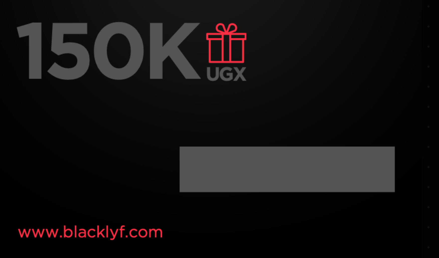 BLACK Physical Gift Voucher