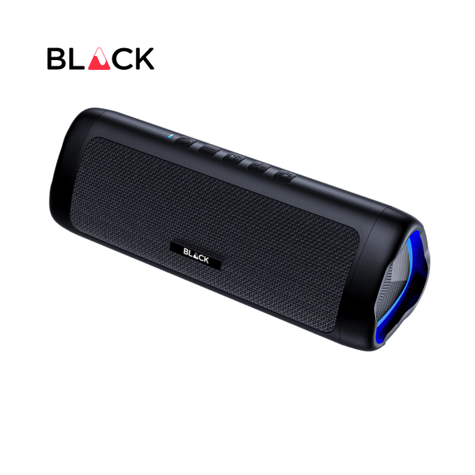 BLACK BassBox Wireless Bluetooth Speaker, with USB and Flash, 10W, Upto 10H Playtime, 1 Yr Warranty